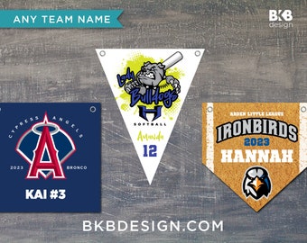 Sports Team Pennants (Minimum Qty = 5)