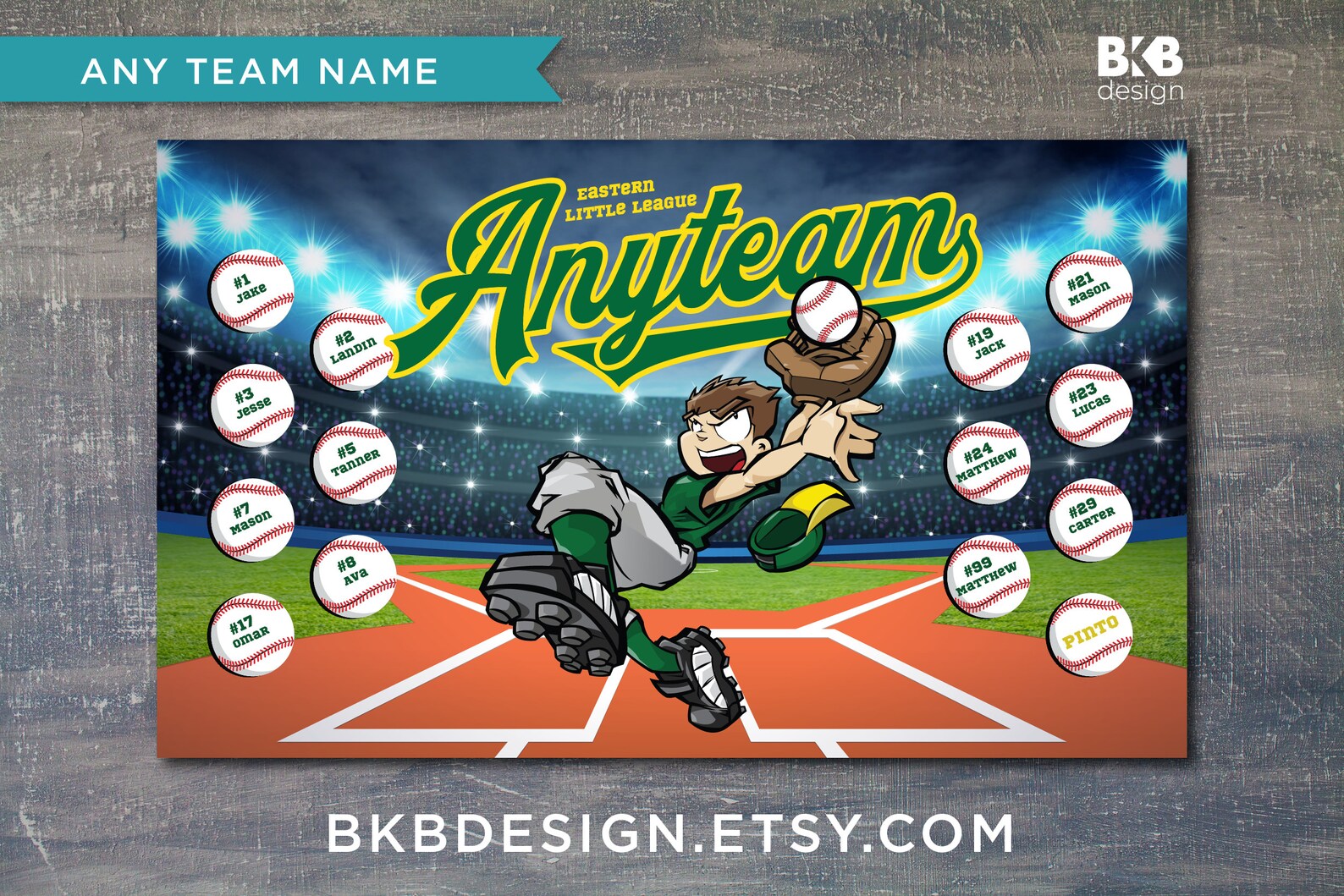 Custom Vinyl Baseball Banner Little League Banner Tball Etsy