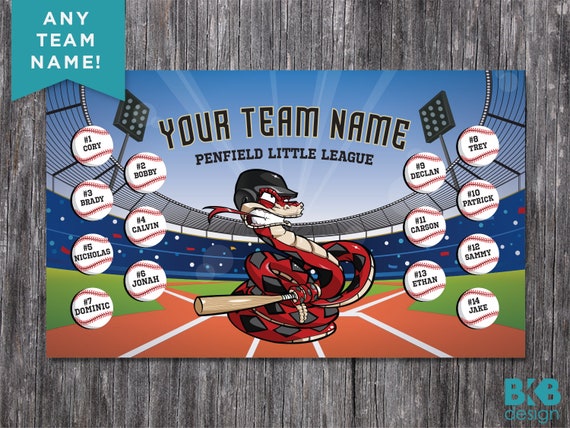 Custom Vinyl Baseball Banner Little League Banner T-Ball | Etsy