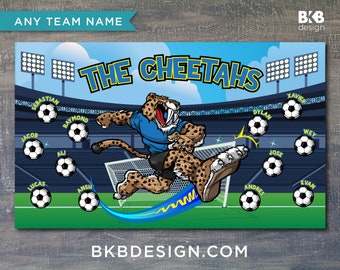 Custom Vinyl Soccer Banner, Cheetahs