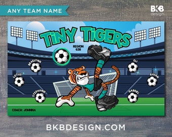 Custom Vinyl Soccer Banner, Tigers