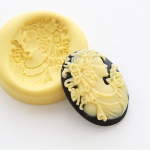 Victorian Woman Cameo Silicone Mold