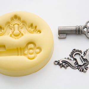 Lock and Key Silicone Mold: 2 Cavity