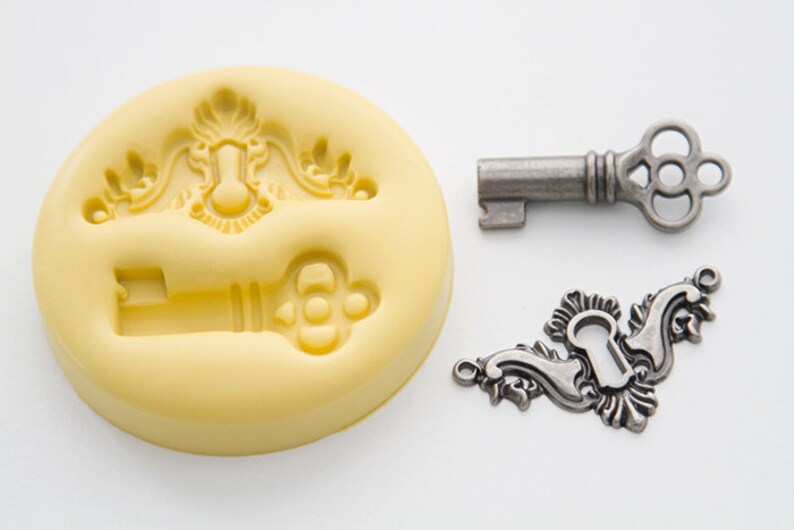Lock and Key Silicone Mold 2 Cavity Etsy