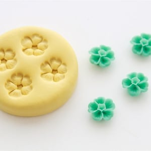 Flower Cabochon Silicone Mold 4 Cavity
