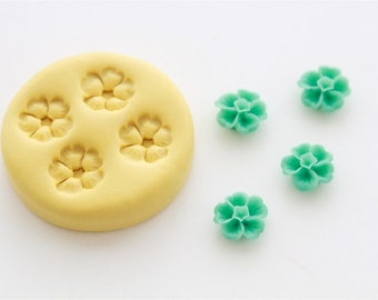 Flower Cabochon Silicone Mold 4 Cavity