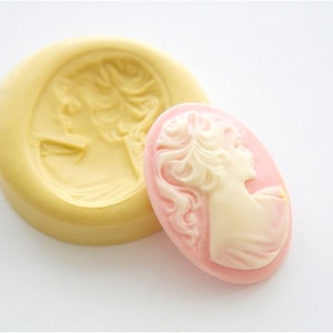 Victorian Woman Cameo Silicone Mold