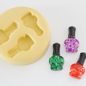 Nagellack Silikonform: 3 Mulden