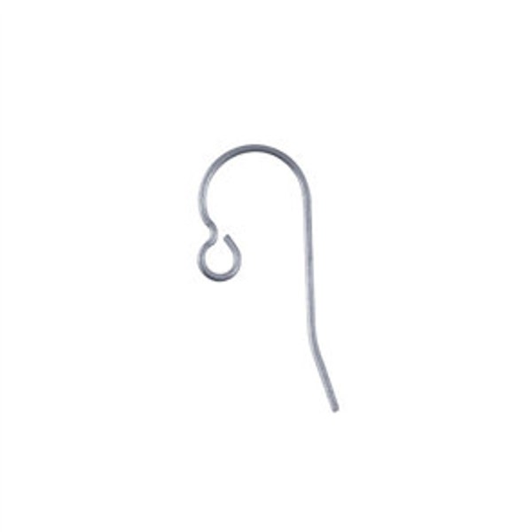 Titanium  Ear Wires, Choice of 10-200 pcs., Hypoallergenic, Surgical Grade, Made in USA