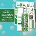 MARCH SEASONAL JOURNAL Sticker Sheets | Seasonal Collection | Planner Stickers | Happy Planner, Journals, Planners, Scrapbook