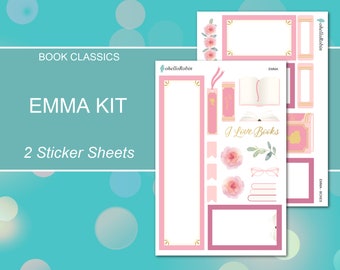 EMMA KIT Sticker Sheets | Book Classics Collection | Planner Stickers | Happy Planner, Journals, Planners, Scrapbook