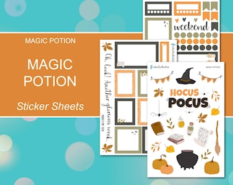 MAGIC POTION Sticker Sheets | Magic Potion Collection | Planner Stickers | Happy Planner, Erin Condren, Journals, Planners, Scrapbook