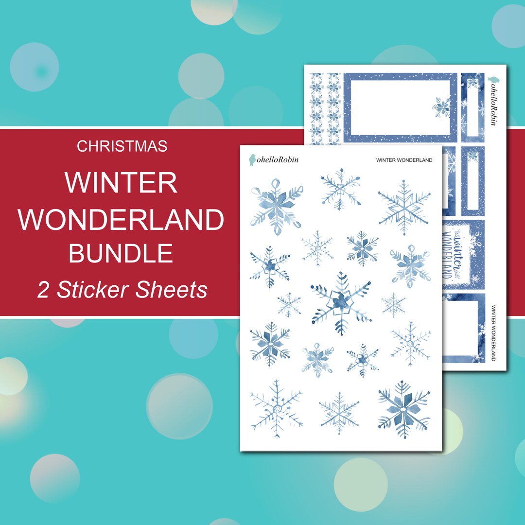 WINTER WONDERLAND BUNDLE Sticker Sheets Winter Wonderland Collection