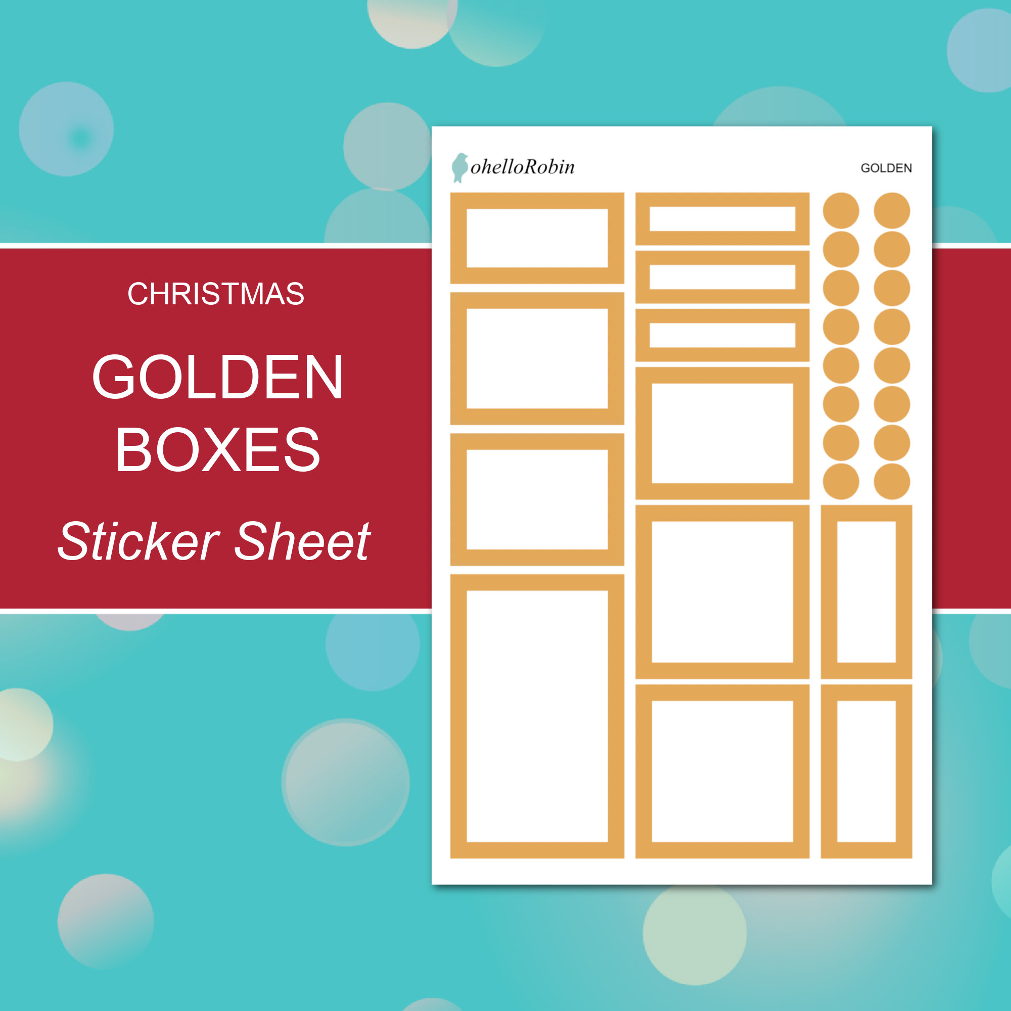 PLANNER STICKERS: Christmas, Holiday, To Do Boxes, Gold Aesthetic