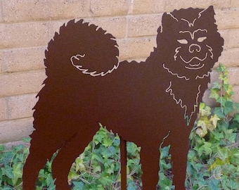 Akita Garden Stake, Pet Memorial, Ornament, Steel Yard Art, Dog Breed Specific, Rustic