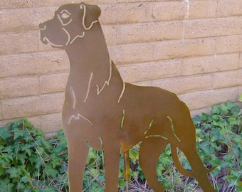 Great Dane Garden Stake, Pet Memorial, Ornament, Steel Yard Art, Dog Breed Specific, Rustic