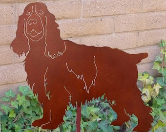 Cocker Spaniel, Garden Stake, Pet Memorial, Ornament, Steel Yard Art, Dog Breed Specific, Rustic