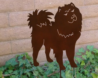 Chow-Chow Garden Stake, Pet Memorial, Ornament, Steel Yard Art, Dog Breed Specific, Rustic