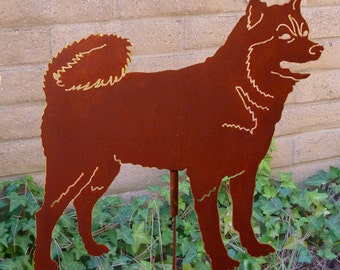Alaskan Malamute Garden Stake, Pet Memorial, Ornament, Steel Yard Art, Dog Breed Specific, Rustic