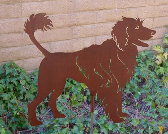 Portuguese Water Dog, Garden Stake, Pet Memorial, Ornament, Steel Yard Art, Dog Breed Specific, Rustic