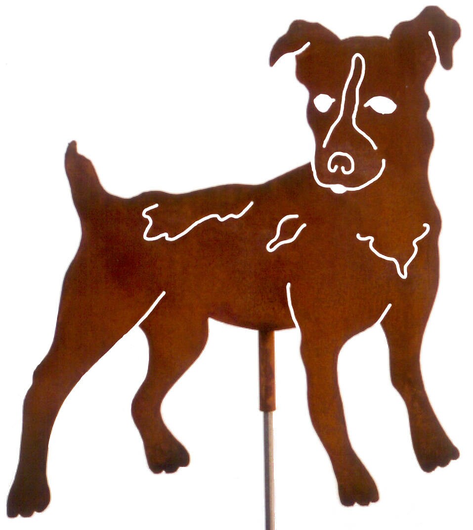Jack Russell Garden Stake Pet Memorial Ornament Steel Yard Etsy
