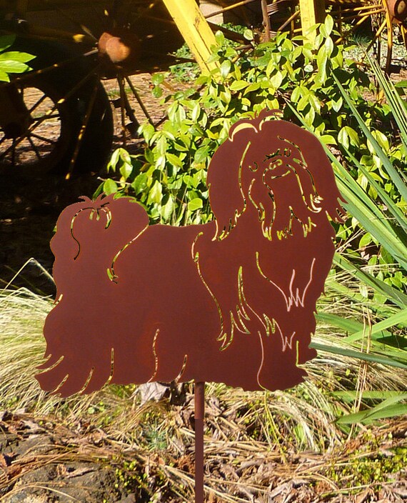 Shih Tzu Garden Stake Pet Memorial Ornament Steel Yard Art - Dog Breed Garden Stakes Shih Tzu Garden Stake Pet Memorial Ornament Steel Yard Art - Dog Breed Garden Stakes