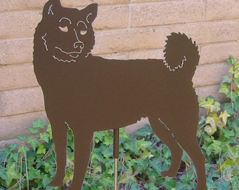 Shiba Inu Dog Garden Stake, Pet Memorial, Ornament, Steel Yard Art, Dog Breed Specific, Rustic