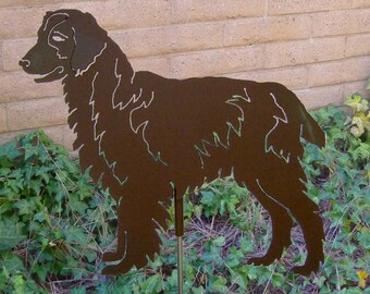 Brittany Garden Stake, Pet Memorial, Ornament, Steel Yard Art, Dog Breed Specific, Rustic