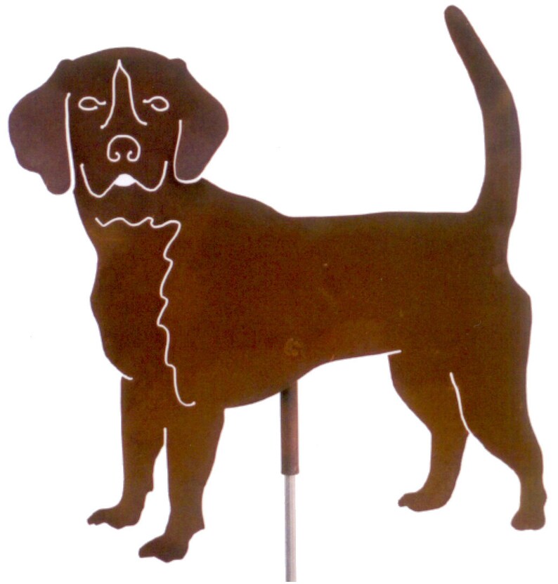 Beagle Garden Stake Pet Memorial Ornament Steel Yard Art Etsy