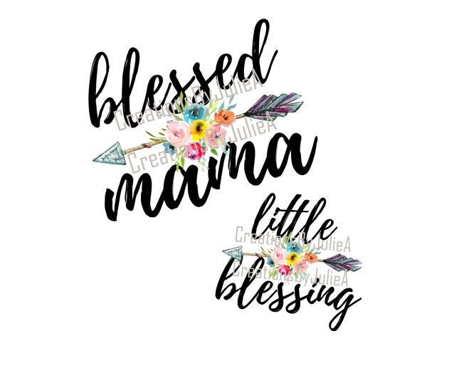 Blessed Mama Little Blessing Png Design 