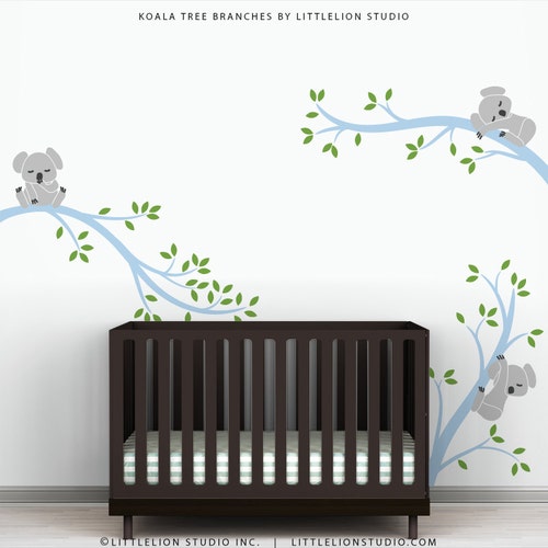 Kids Wall Decal Baby Boy Nursery Wall Tree Decal Cute Baby Decor - Koala Tree Branches by LittleLion Studio