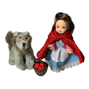 Little Red Riding Hood and Wolf Barbie Kelly Doll Set Etsy