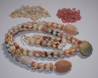 20 インチ ユニークなニイハウ シェル レイ、グレー サンライズ