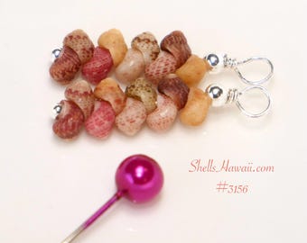 3/4" handmade genuine Kahelelani shell earrings minimalist meaningful gift for her #3156