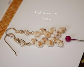 1" Niʻihau Momi Shell Earrings – Minimalist Dainty Island Jewelry #3004