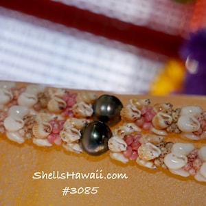 3 &quot;Momi, rosa, grün, natürliche Farbe Kahelelani & Tahitiperle Ohrringe. Handgemacht mit aloha ...by Janjira! #3085
