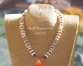 18 1/2" Niʻihau Shell Lei – Four-Strand Kipona Style with Rare Sunrise Shell #1053