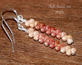 1 1/4" Simple Kahelelani Shell Earrings Natural Island Blend #3135