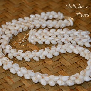 18&quot; Pikake Style Necklace & Earring Set – Momi Shell Jewelry Handmade in Hawaiʻi #1098