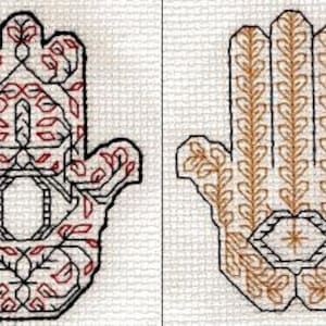 M-022 ハムサ手刺繍パターン