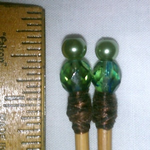 MK-204 Beaded Knitting Needles ... US Size 4 3.5 mm image 1