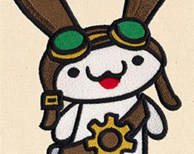 Cute Kawaii Airship Pilot Airplane  Bunny Dice Bag or Pouch