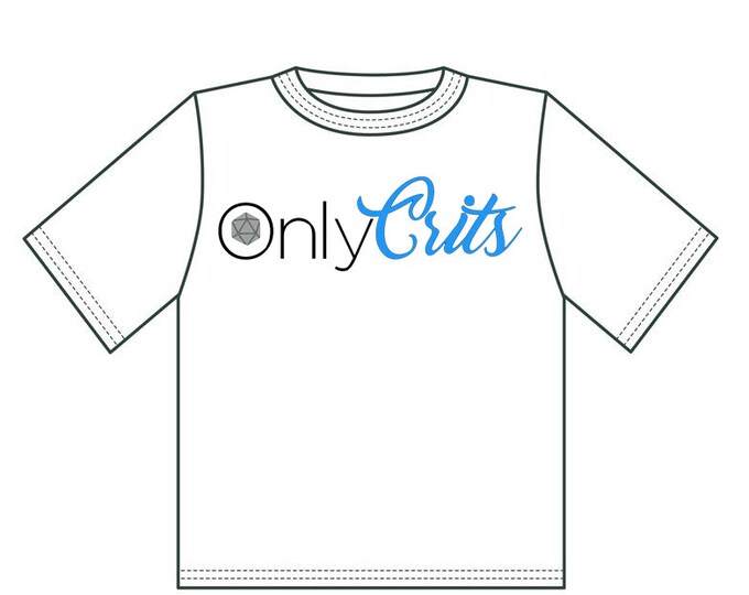 Only Crits D20 Only Fans Critical Hit T-shirt Decal Sticker Tote Bag