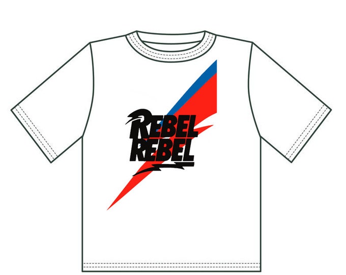 Rebel Rebel Bowie T-shirt Decal Sticker Tote Bag