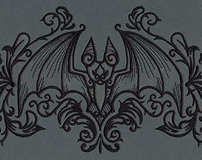 Bat Ornate Baroque Gothic Embroidered Dice Bag or Pouch
