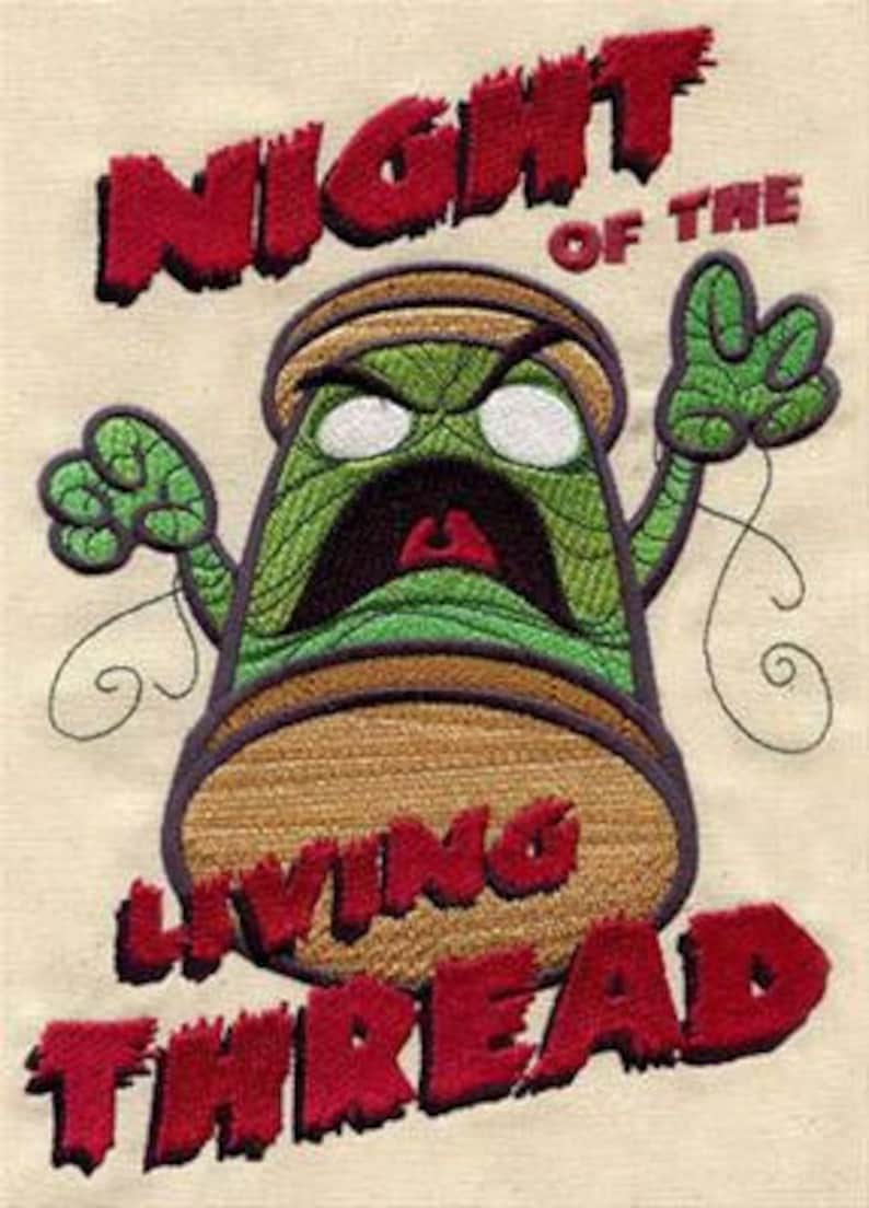 Night of the Living Thread Zombie Spool Dice Bag or Pouch