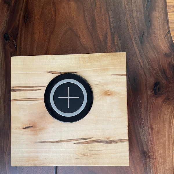 Handmade Wood wireless charger live edge charging station