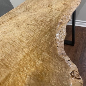 Handmade Maple Desk. Custom made Curly Maple desk.