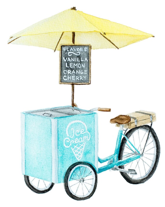 bicycle ice cream cart