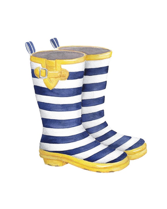 striped wellies